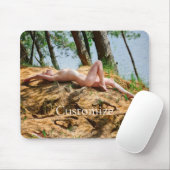 女性モデル日光浴サンダー_コーブ マウスパッド (マウス)