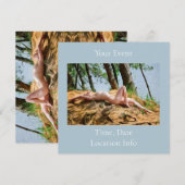 女性モデル日光浴サンダー_コーブ 招待状 (正面/裏面)