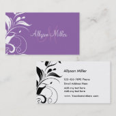 女性モノグラムビジネス 名刺 (正面/裏面)