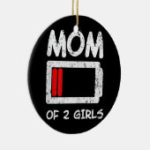 女性モンライフおもしろい声明大人向けジョーク セラミックオーナメント (右)