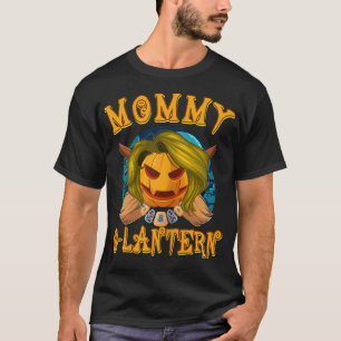 女性モーミーハロウィーンの衣装ハロウィーンのカボチャのちょうちんポンプ Tシャツ