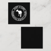 女性ヤギのためのシャモアギフトを愛しているだけの女の子 スクエア名刺 (正面/裏面)