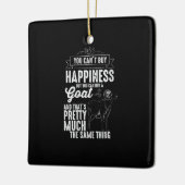 女性ヤギ恋人ヤギのギフト セラミックオーナメント (左)