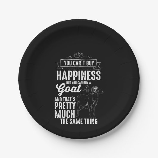 女性ヤギ恋人ヤギのギフト ペーパープレート (正面)
