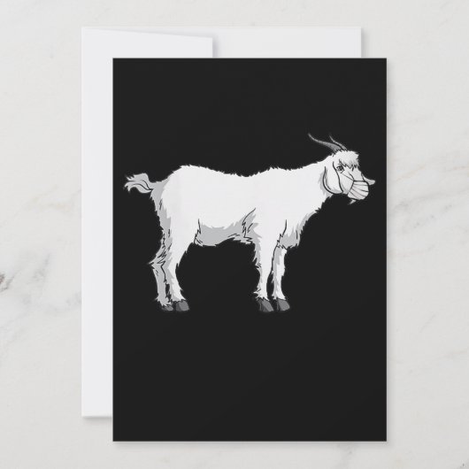 女性ヤギ着用医療顔マスクヤおもしろいギ セーブザデート (正面)