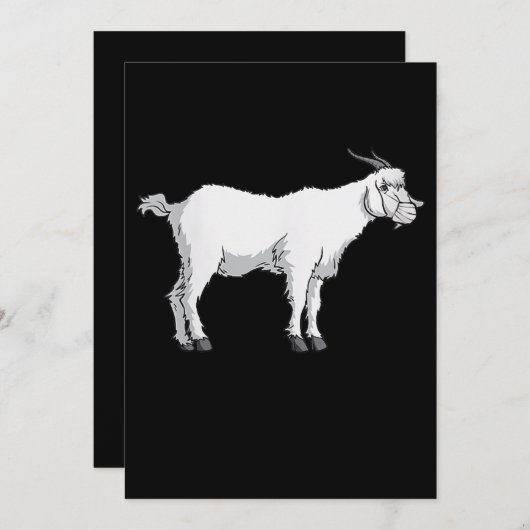 女性ヤギ着用医療顔マスクヤおもしろいギ セーブザデート (正面/裏面)