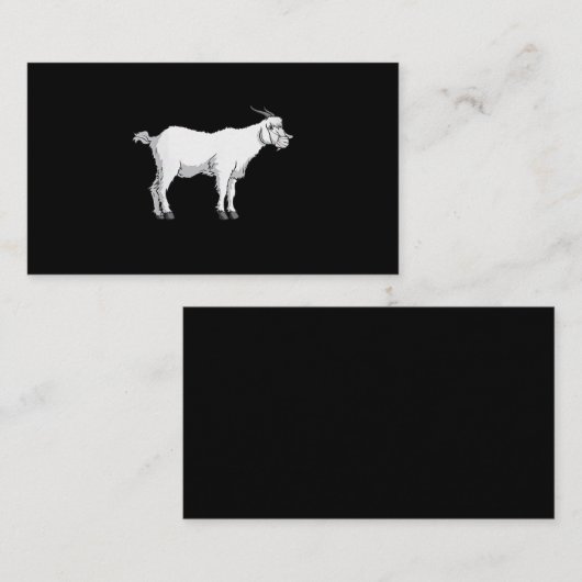 女性ヤギ着用医療顔マスクヤおもしろいギ 名刺 (正面/裏面)