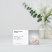 女性ユニーク足首医療写真 名刺 (スタンド正面)