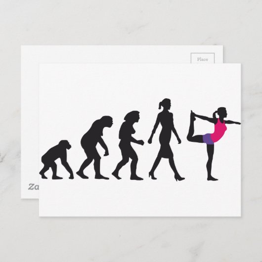 女性ヨガの地位の進化 ポストカード (正面/裏面)