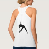 女性ヨガポーズtシャツ タンクトップ (裏面)