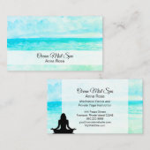 *~*女性ヨガ海ビーチ瞑想 名刺 (正面/裏面)
