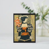 女性ライディングバイク ポストカード (スタンド正面)