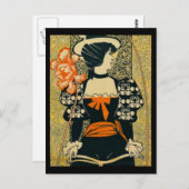 女性ライディングバイク ポストカード (正面/裏面)