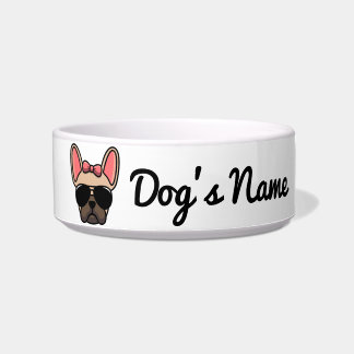 女性ライトポーンフランスのブルドッグボウル ボウル