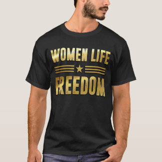 女性ライフフリーダムイランMAHSAAMINI Tシャツ
