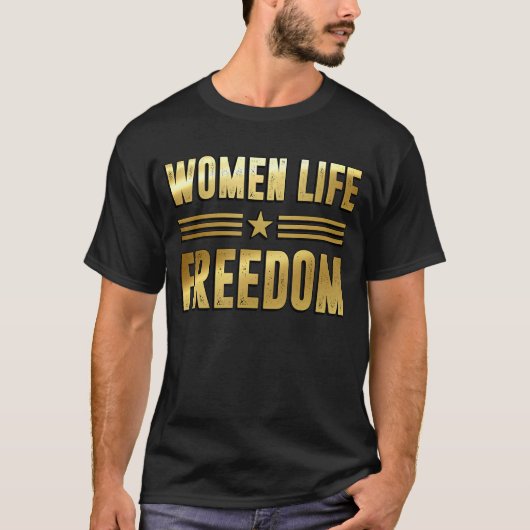 女性ライフフリーダムイランMAHSAAMINI Tシャツ (正面)