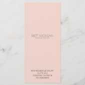 女性ラインアートピンクメイクアップアーティスト価格フラットメニュー メニュー (裏面)