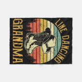 女性ラインダンス祖母踊りダンサーカントリーMu フリースブランケット (正面(横))