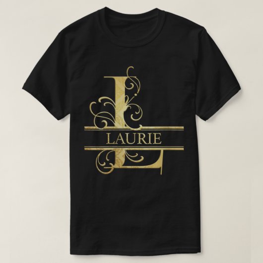 女性ラウリー名Vネック Tシャツ (デザイン正面)