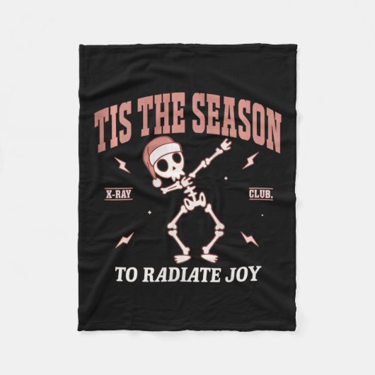 女性ラジアルジョイ素晴らしいテック放射線科医クリスマス フリースブランケット (正面)