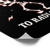 女性ラジアルジョイ素晴らしいテック放射線科医クリスマス ポスター (角)