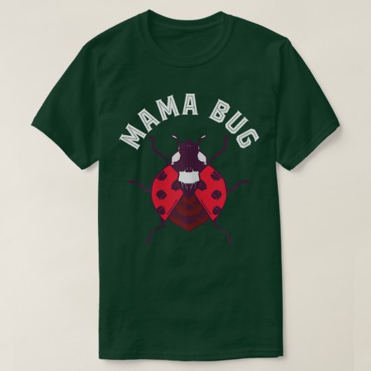 女性ラディバグママバグ虫愛母かわいいL Tシャツ (デザイン正面)