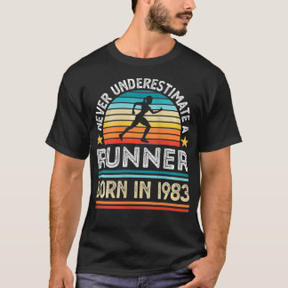 女性ランナー生まれ1983 40th誕生日ランニングギフト tシャツ