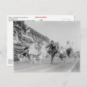 女性ランニングの低ハードル ポストカード (正面/裏面)