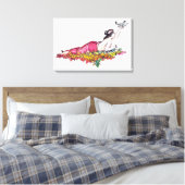 女性リクライニング キャンバスプリント (インサイチュ (寝室))