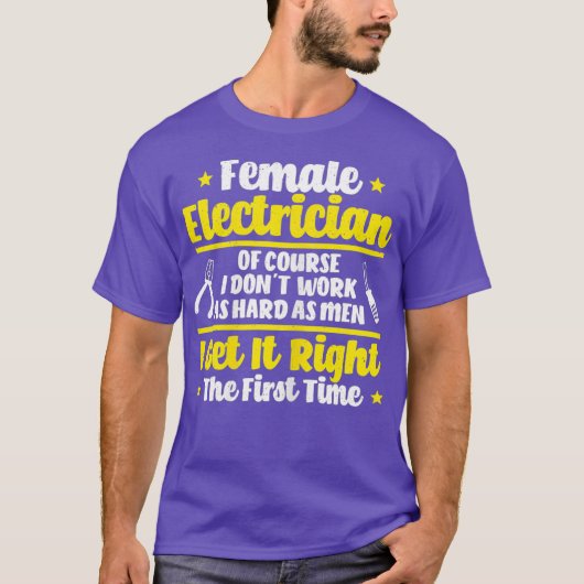 女性リネンメスエレクトリシャン Tシャツ (正面)