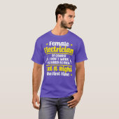 女性リネンメスエレクトリシャン Tシャツ (正面フル)