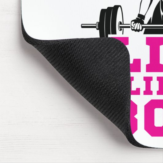 女性リフトのように振る舞うボスフィットネス 意欲を起こ マウスパッド (コーナー)