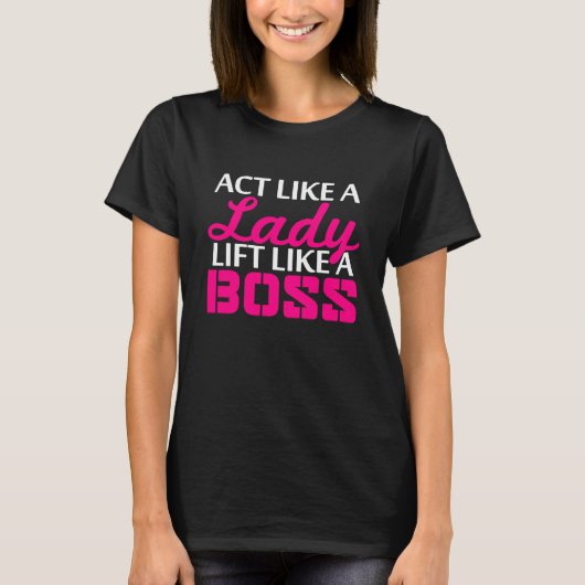 女性リフトのように振る舞うボス Tシャツ (正面)