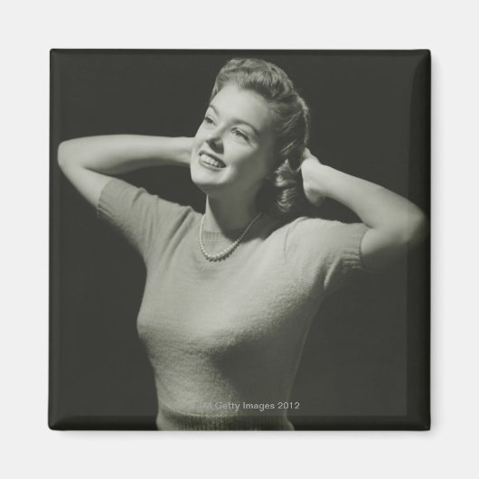 女性リラックスの マグネット (正面)