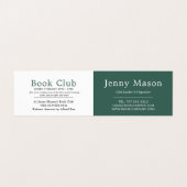 女性リーダー、ブッククラブ詳細 名刺 (内部フラット)