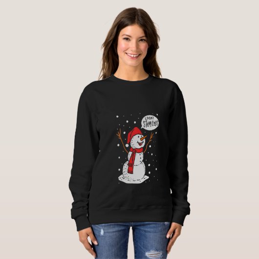 女性ルックステムセル雪だるま生物学の学生Ch スウェットシャツ (正面フル)