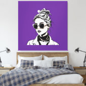 女性レイダース走 – 世界の女の子スタイル! キャンバスプリント (インサイチュ (寝室))