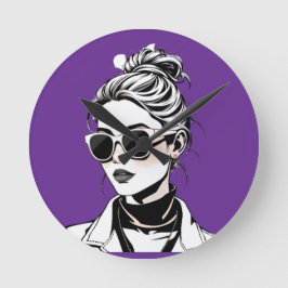 女性レイダース走 – 世界の女の子スタイル! ラウンド壁時計