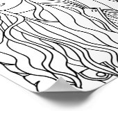 女性レザージャケットファッション大人の着色 ポスター (角)