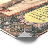 女性レジャー中国のティー葉ズ古い広告 ポスター (角)