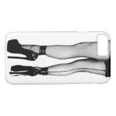 女性レッグフィッシュネットストッキングファッションインクスケッチ Case-Mate iPhoneケース (裏面(横))