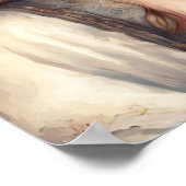 女性レディポートレートフラワーアートポスター ポスター (角)