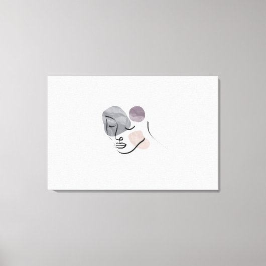 女性レディ顔ファッションモデル キャンバスプリント (正面)