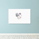 女性レディ顔ファッションモデル キャンバスプリント (インサイチュ (ウッドフロア))