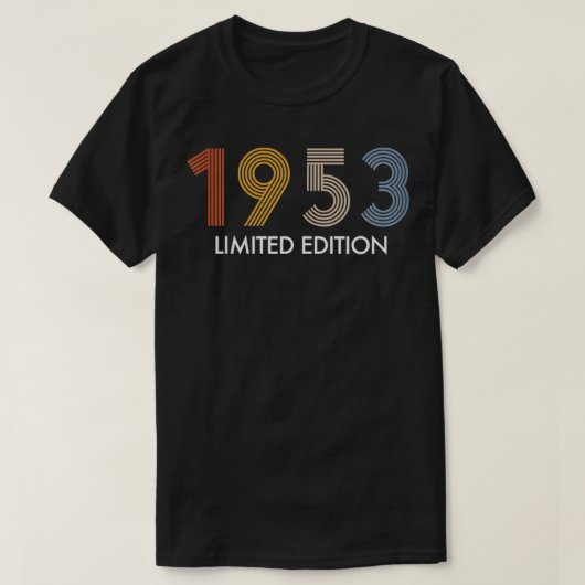 女性レトロ69年ヴィンテージ1953限定版 Tシャツ (デザイン正面)