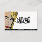 女性レトロ 名刺 (正面)