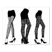 女性レースとフィッシュネットストッキング脚ハイヒール ラバースタンプ (インプリント)