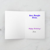 女性ロおもしろいックシンガー誕生日 カード (内部)