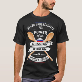 女性ロシア国旗ロシアの男性と女性のための土産 Tシャツ