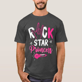 女性ロックスターバースデーガール ロックスター プリンセス P Tシャツ